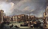 The Grand Canal with the Rialto Bridge in the Background by Canaletto